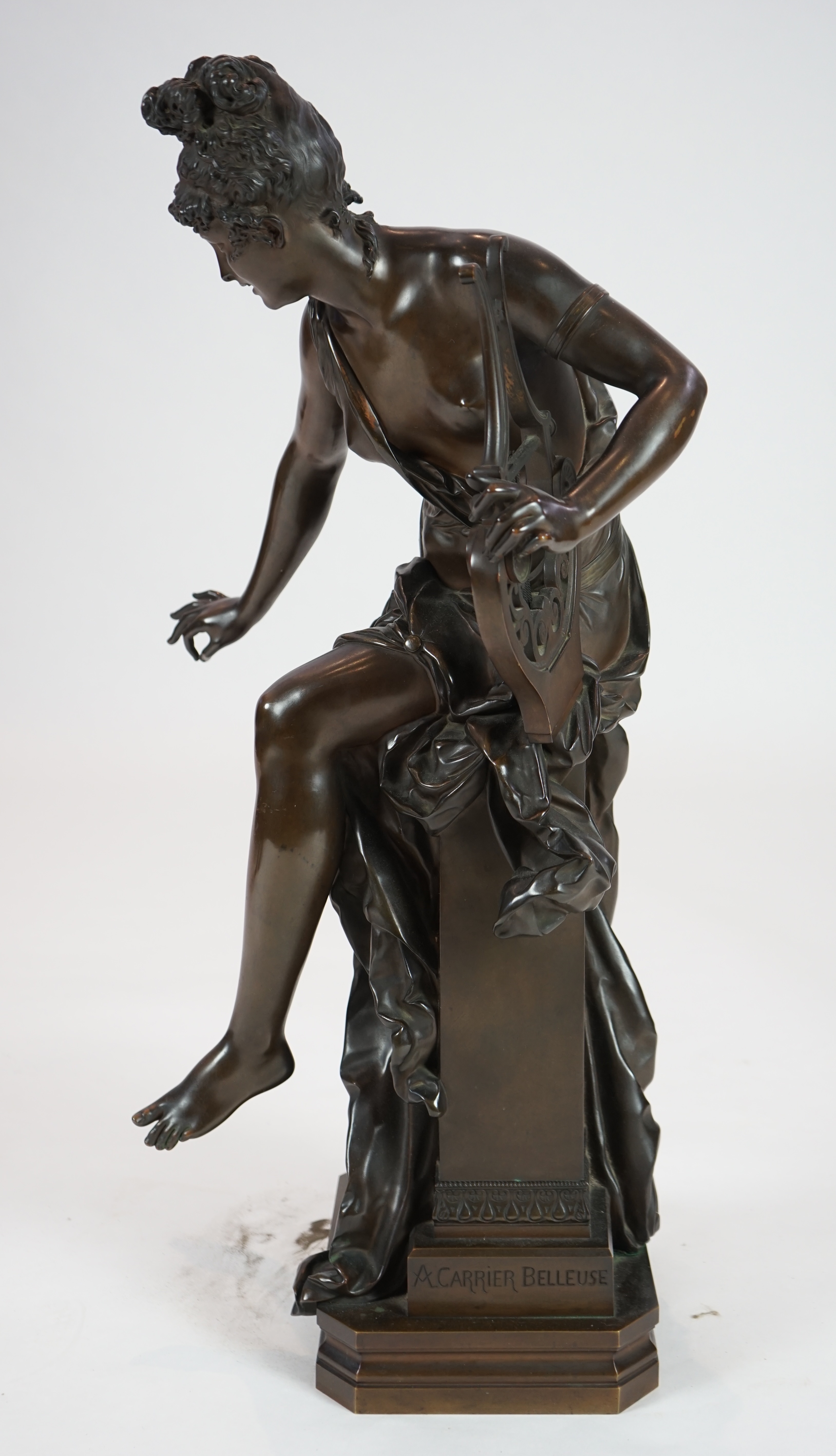 Albert-Ernest Carrier Belleuse (French, 1824-1887). A large bronze figure of 